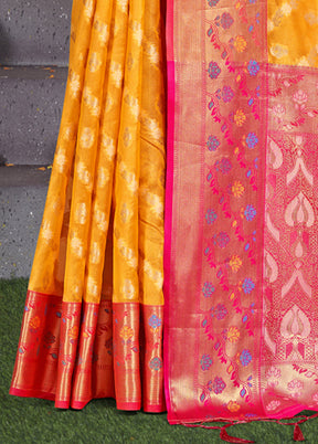 Multicolor Dupion Silk Saree With Blouse Piece