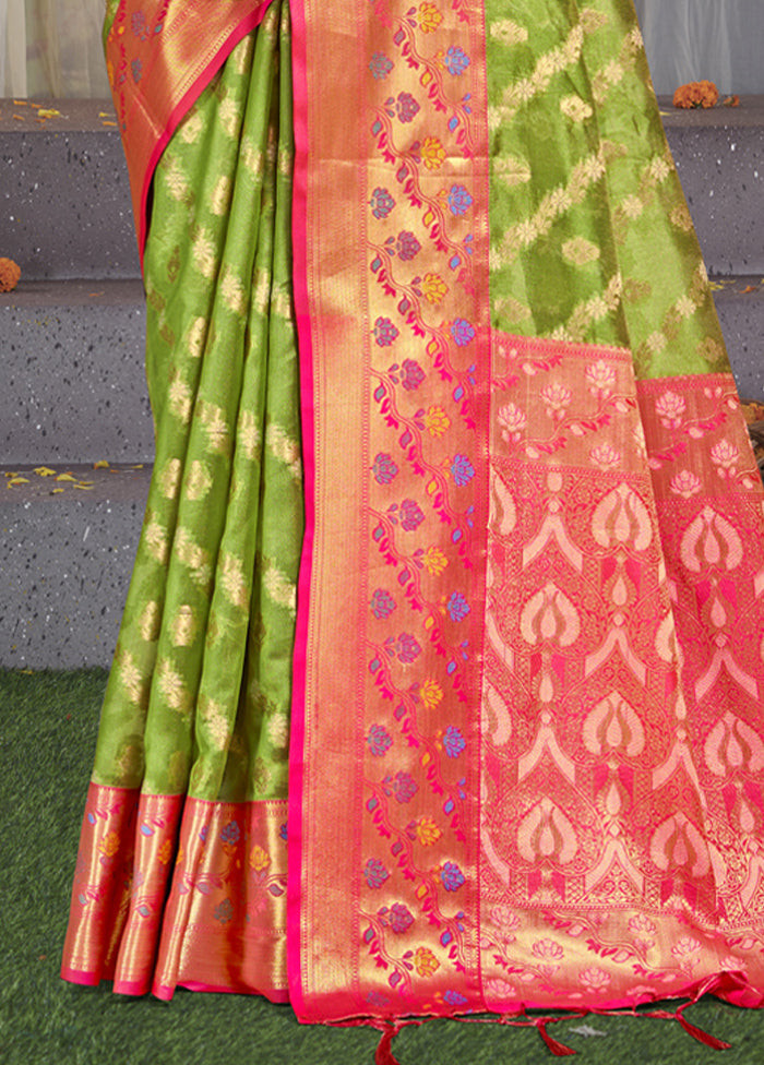 Multicolor Dupion Silk Saree With Blouse Piece