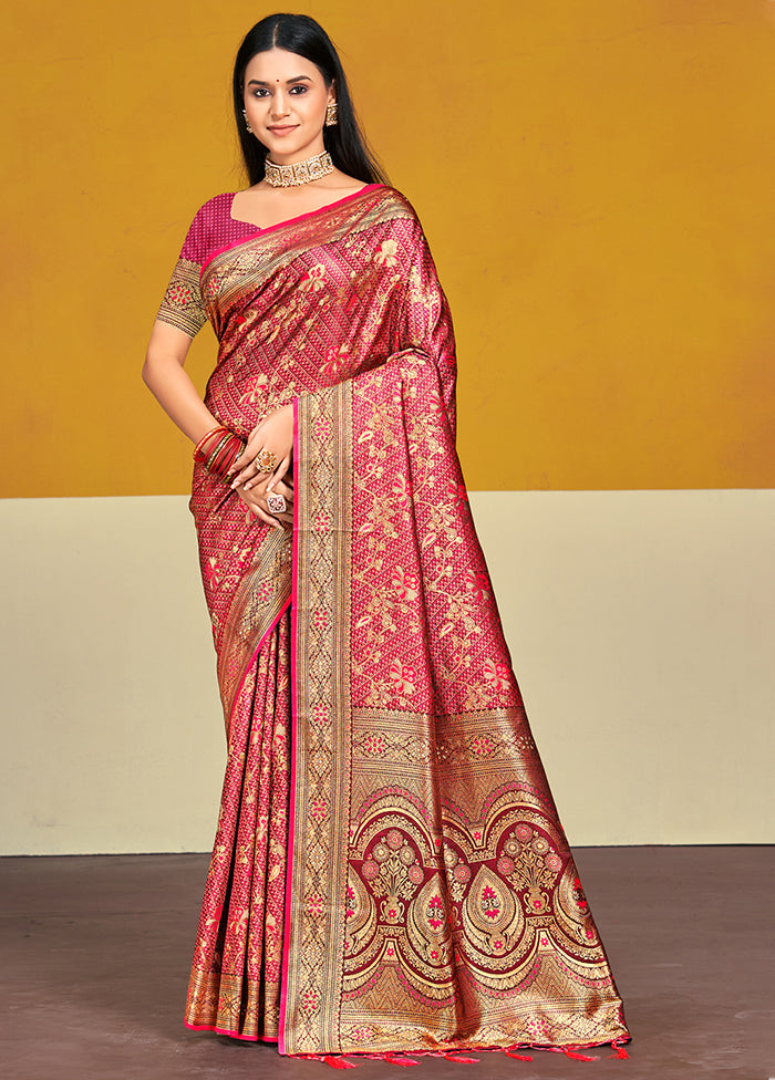 Multicolor Satin Silk Saree With Blouse Piece