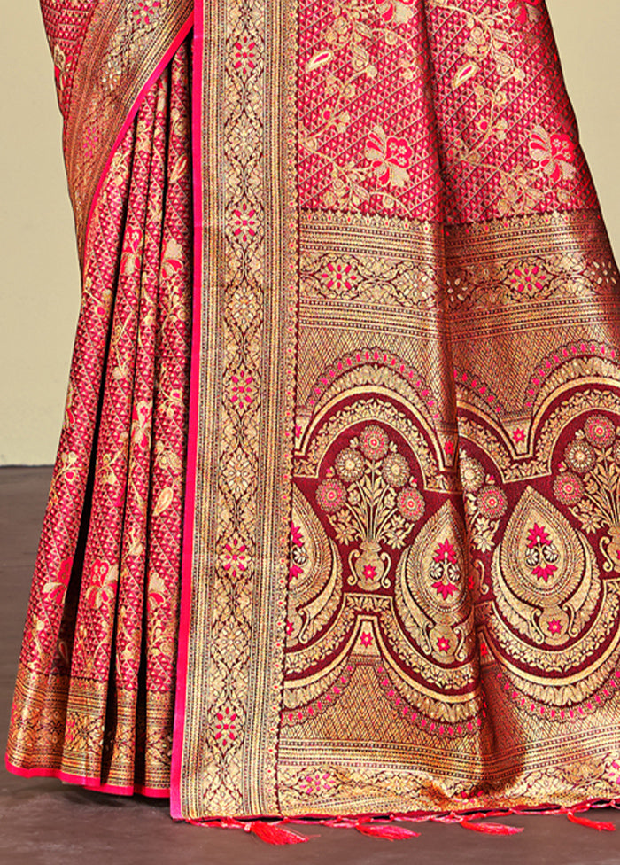 Multicolor Satin Silk Saree With Blouse Piece