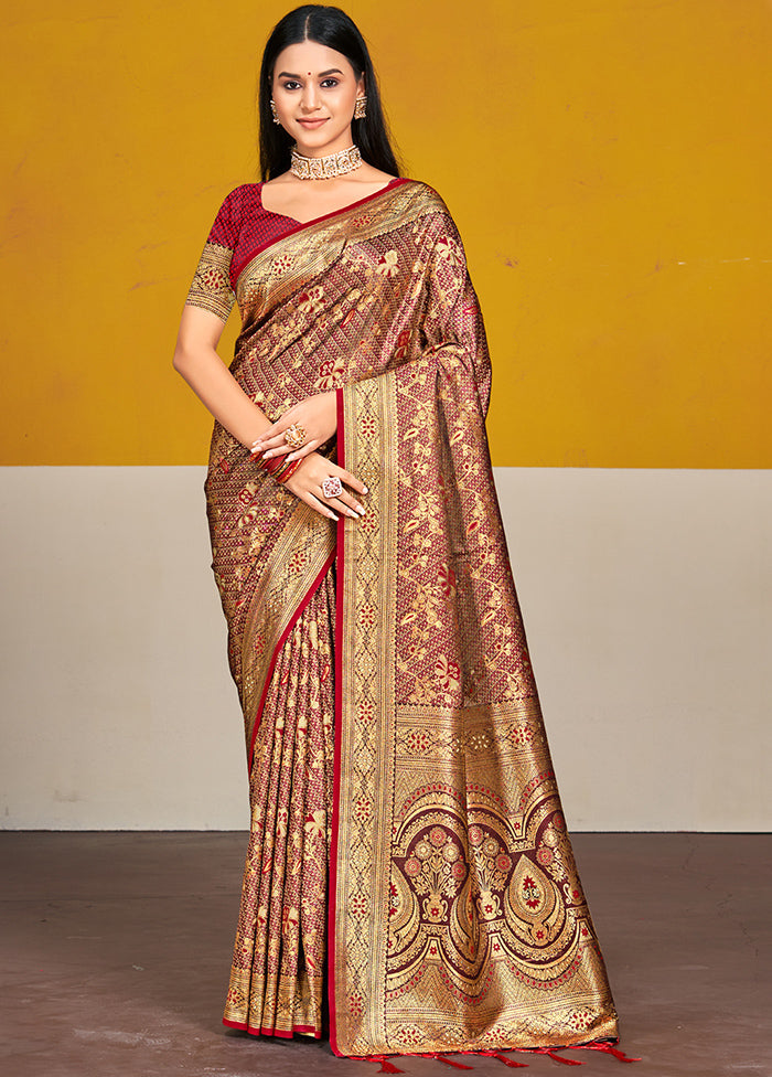 Multicolor Satin Silk Saree With Blouse Piece