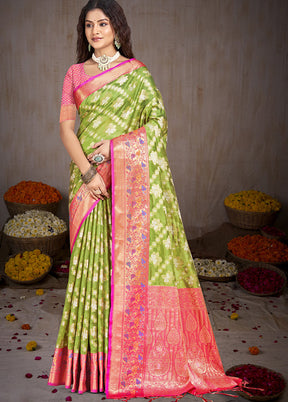 Multicolor Dupion Silk Saree With Blouse Piece