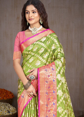 Multicolor Dupion Silk Saree With Blouse Piece