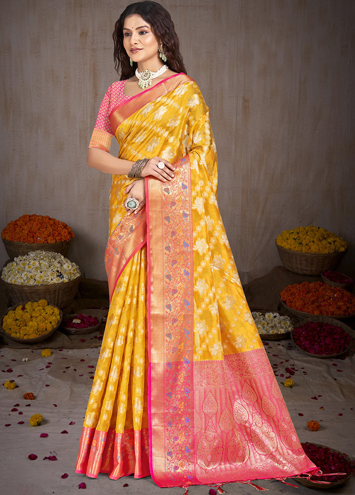 Multicolor Dupion Silk Saree With Blouse Piece