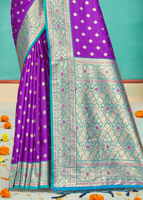 Multicolor Dupion Silk Saree With Blouse Piece