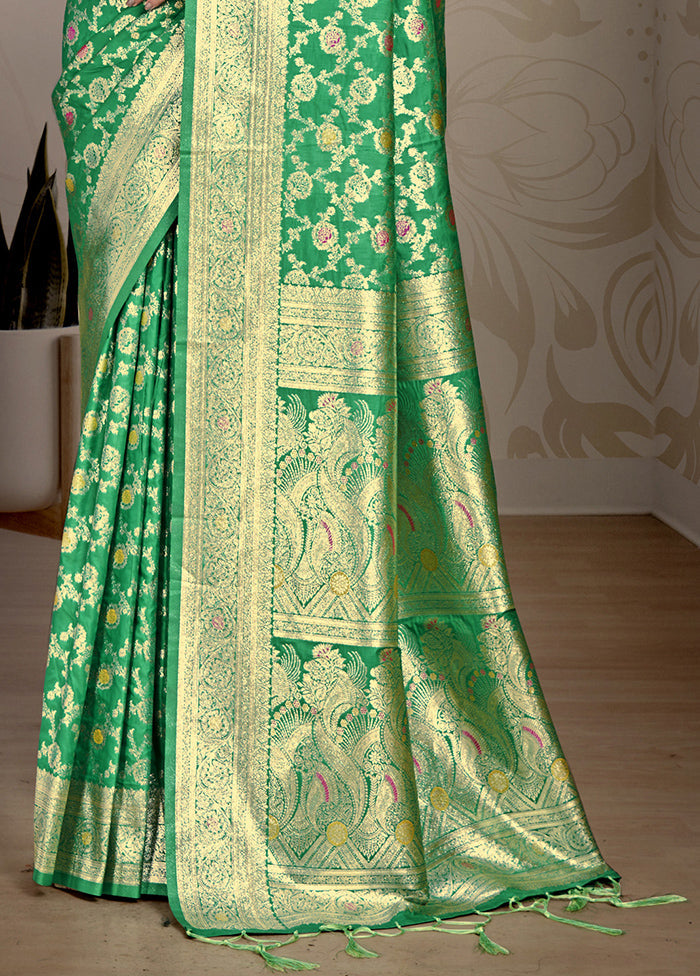 Multicolor Dupion Silk Saree With Blouse Piece