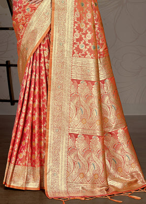 Multicolor Dupion Silk Saree With Blouse Piece