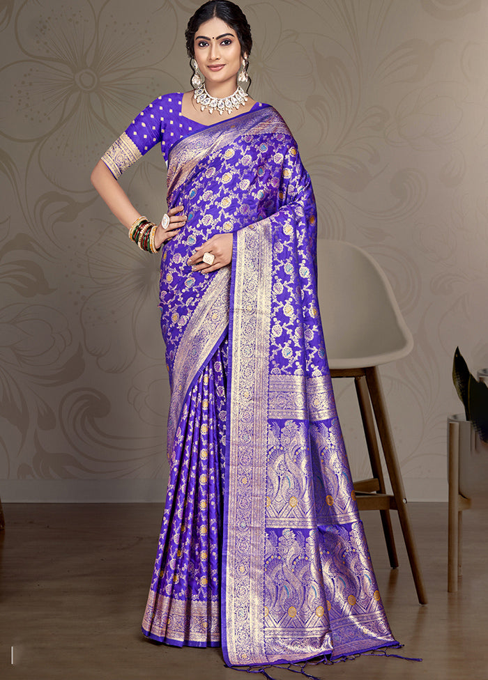 Multicolor Dupion Silk Saree With Blouse Piece