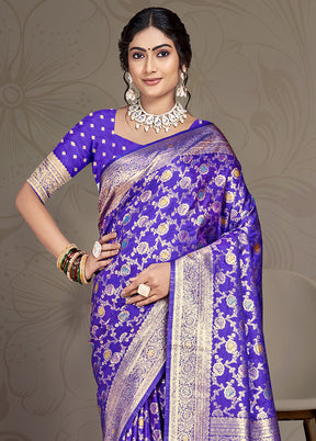 Multicolor Dupion Silk Saree With Blouse Piece