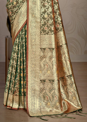 Multicolor Dupion Silk Saree With Blouse Piece