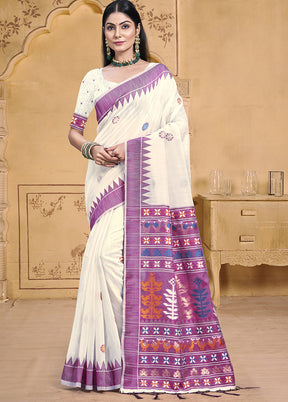 Multicolor Cotton Saree With Blouse Piece