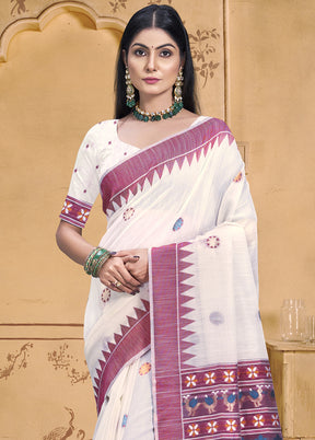 Multicolor Cotton Saree With Blouse Piece