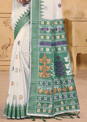 Multicolor Cotton Saree With Blouse Piece