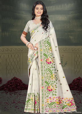 Multicolor Cotton Saree With Blouse Piece