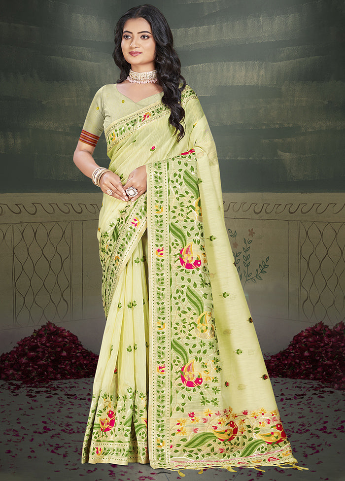 Multicolor Cotton Saree With Blouse Piece