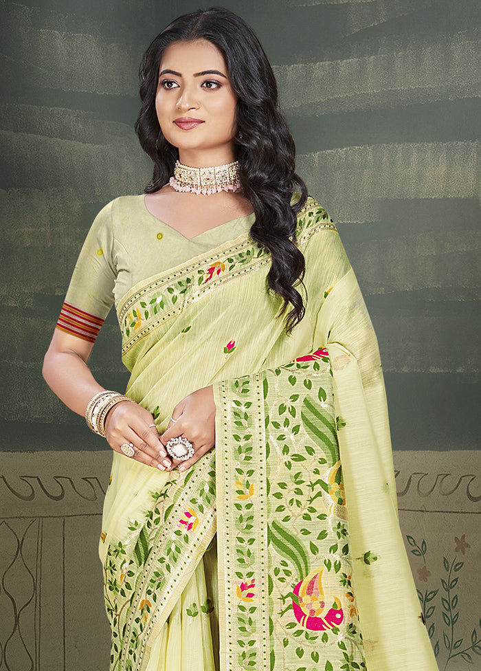 Multicolor Cotton Saree With Blouse Piece