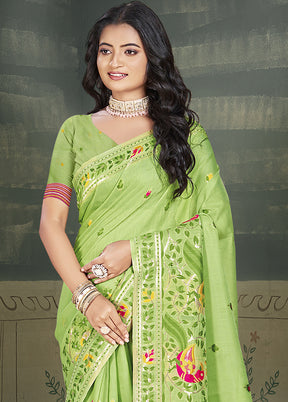 Multicolor Cotton Saree With Blouse Piece