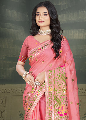 Multicolor Cotton Saree With Blouse Piece