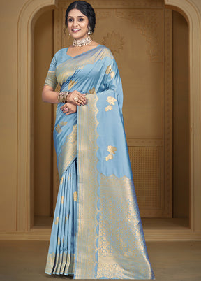 Multicolor Dupion Silk Saree With Blouse Piece