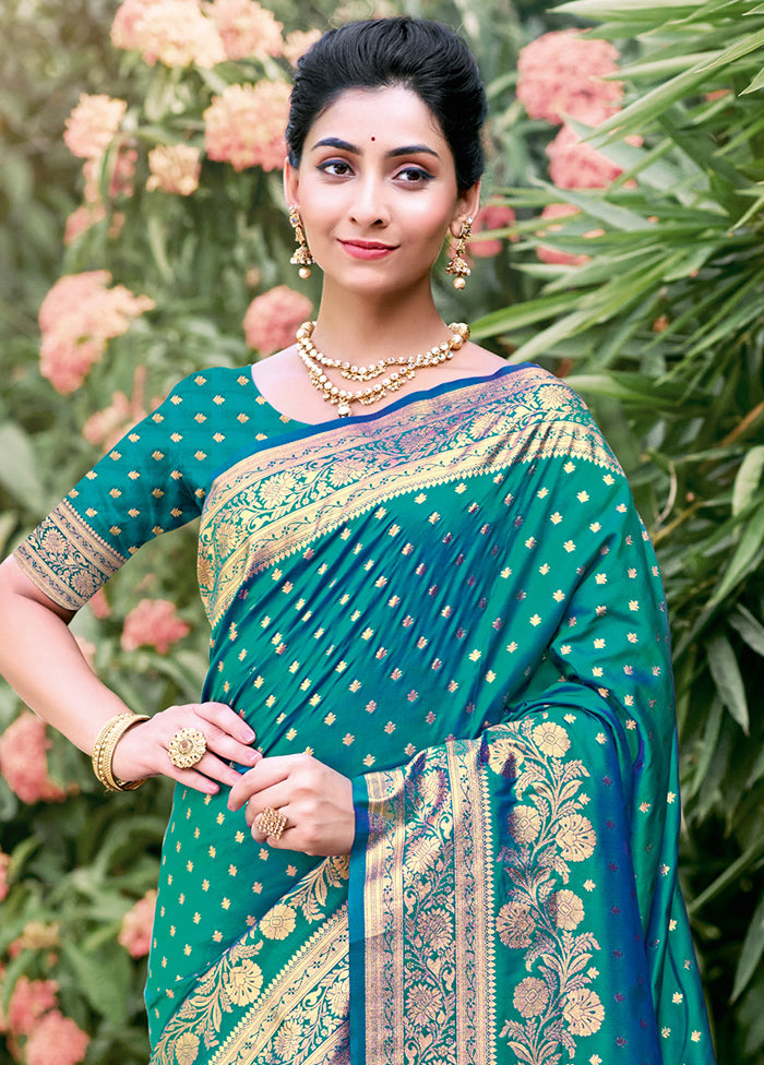 Multicolor Dupion Silk Saree With Blouse Piece