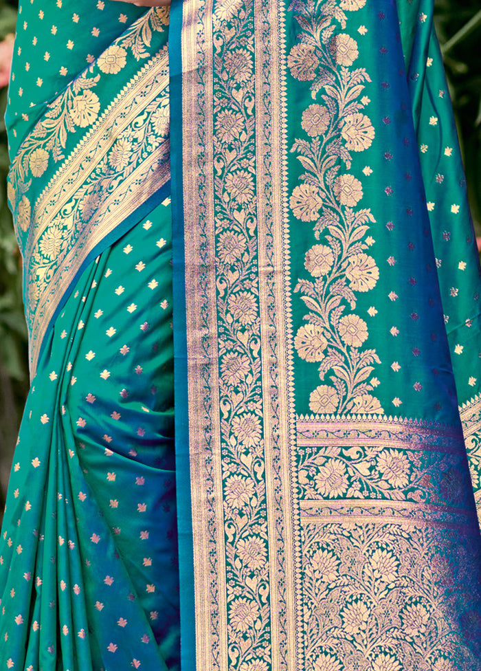 Multicolor Dupion Silk Saree With Blouse Piece