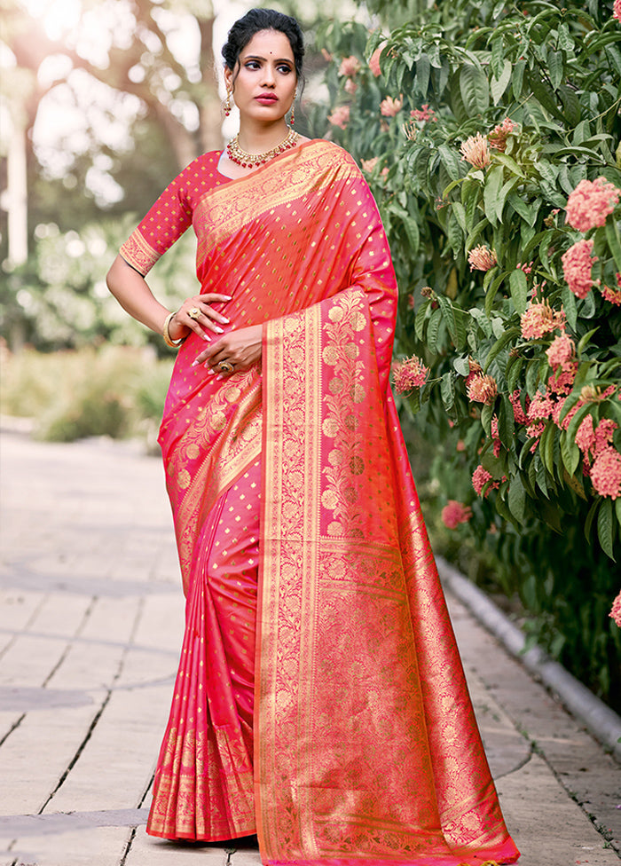 Multicolor Dupion Silk Saree With Blouse Piece