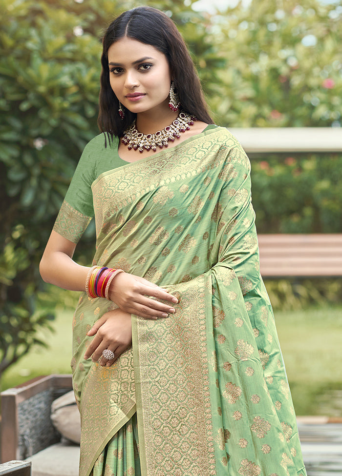 Multicolor Dupion Silk Saree With Blouse Piece