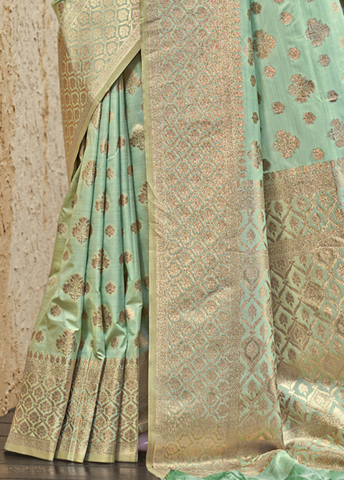 Multicolor Dupion Silk Saree With Blouse Piece