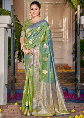 Multicolor Dupion Silk Saree With Blouse Piece