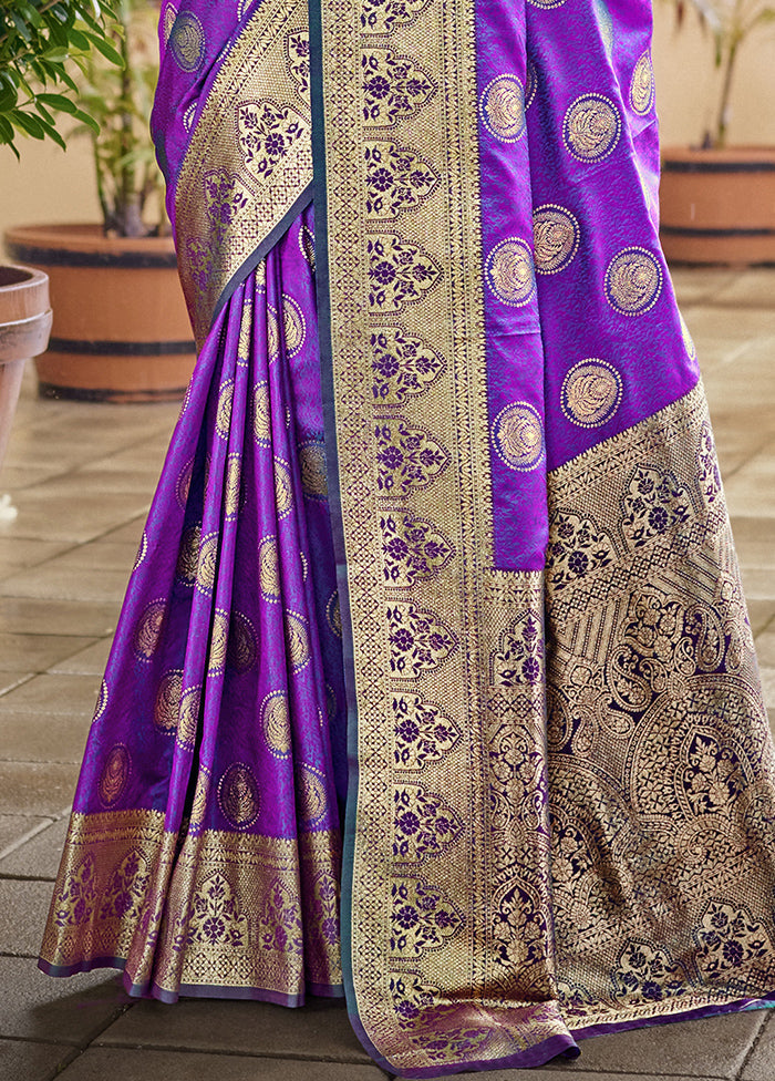 Multicolor Dupion Silk Saree With Blouse Piece