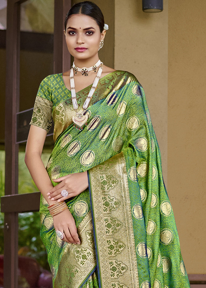 Multicolor Dupion Silk Saree With Blouse Piece