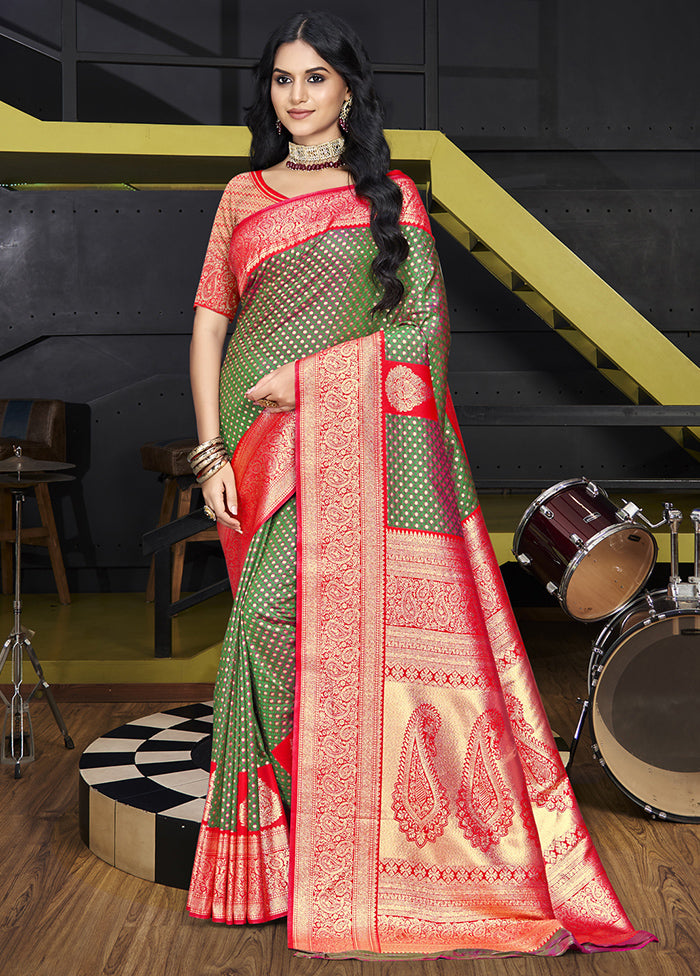 Multicolor Dupion Silk Saree With Blouse Piece