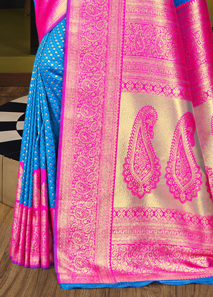 Multicolor Dupion Silk Saree With Blouse Piece