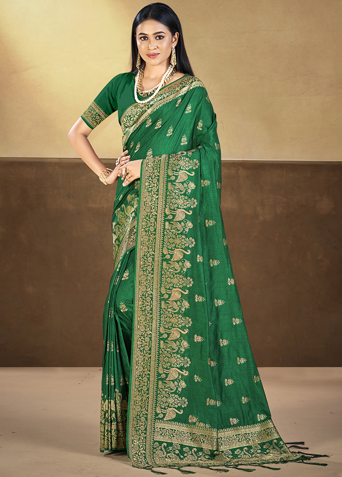 Multicolor Dupion Silk Saree With Blouse Piece