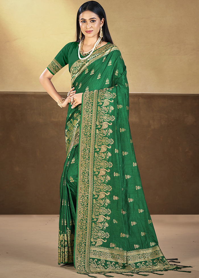 Multicolor Dupion Silk Saree With Blouse Piece