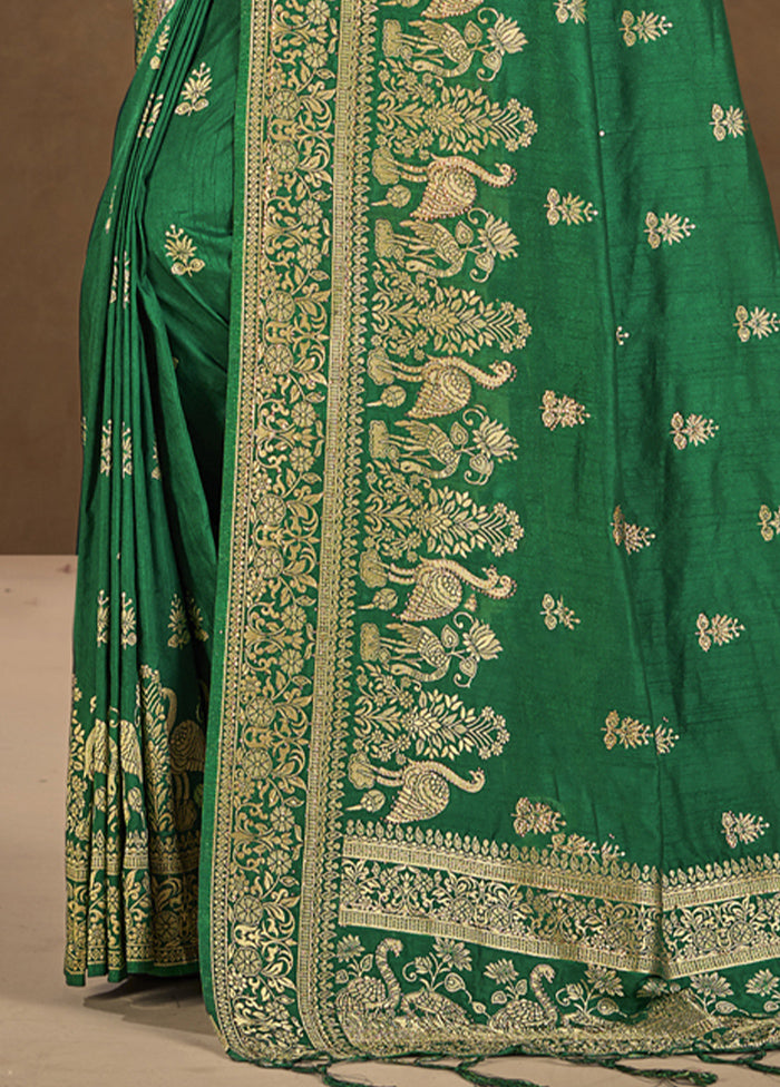 Multicolor Dupion Silk Saree With Blouse Piece