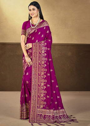 Multicolor Dupion Silk Saree With Blouse Piece