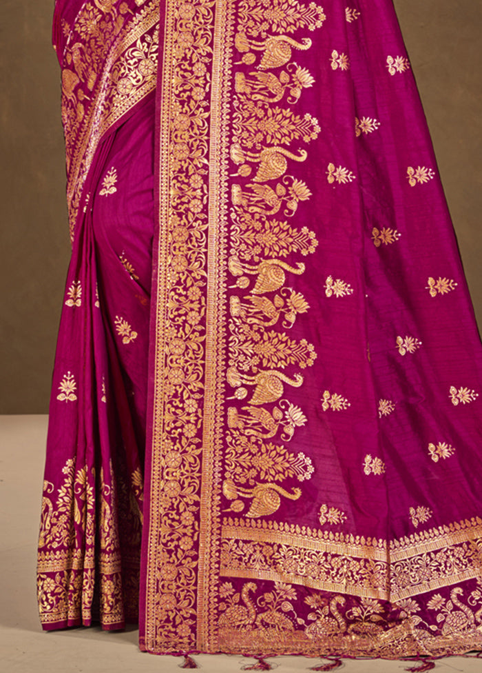 Multicolor Dupion Silk Saree With Blouse Piece