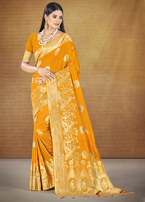 Multicolor Dupion Silk Saree With Blouse Piece