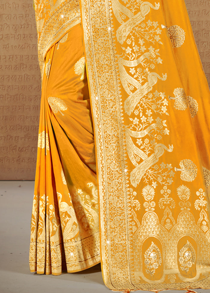 Multicolor Dupion Silk Saree With Blouse Piece