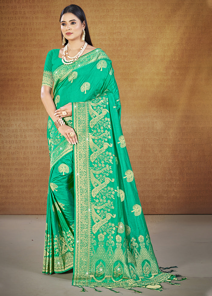 Multicolor Dupion Silk Saree With Blouse Piece