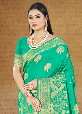 Multicolor Dupion Silk Saree With Blouse Piece