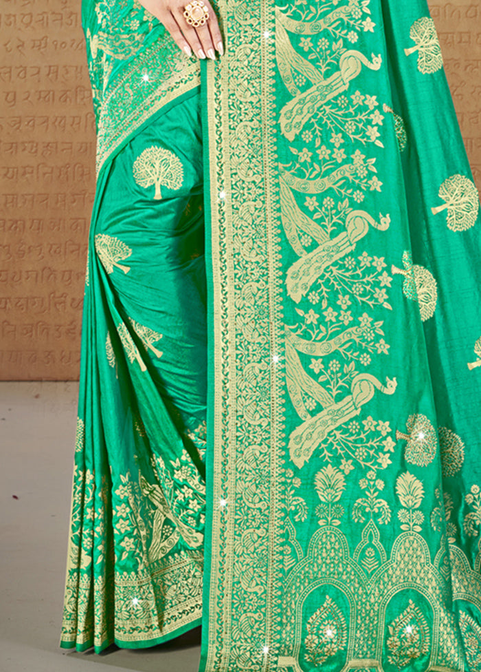 Multicolor Dupion Silk Saree With Blouse Piece