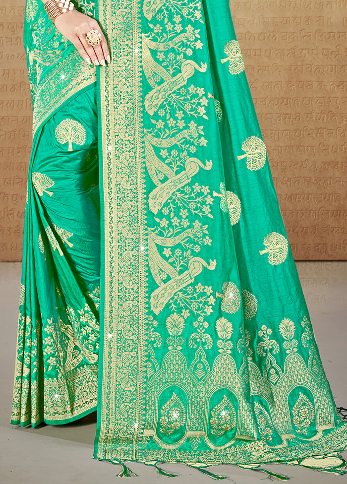 Multicolor Dupion Silk Saree With Blouse Piece