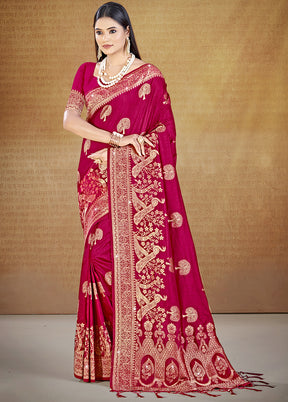 Multicolor Dupion Silk Saree With Blouse Piece