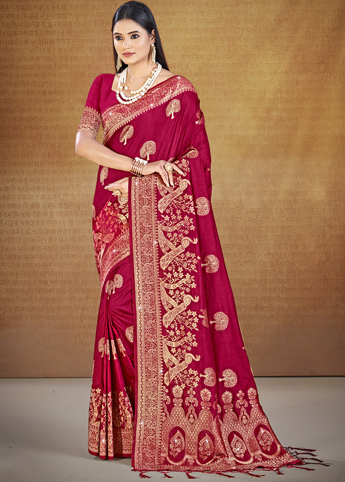 Multicolor Dupion Silk Saree With Blouse Piece