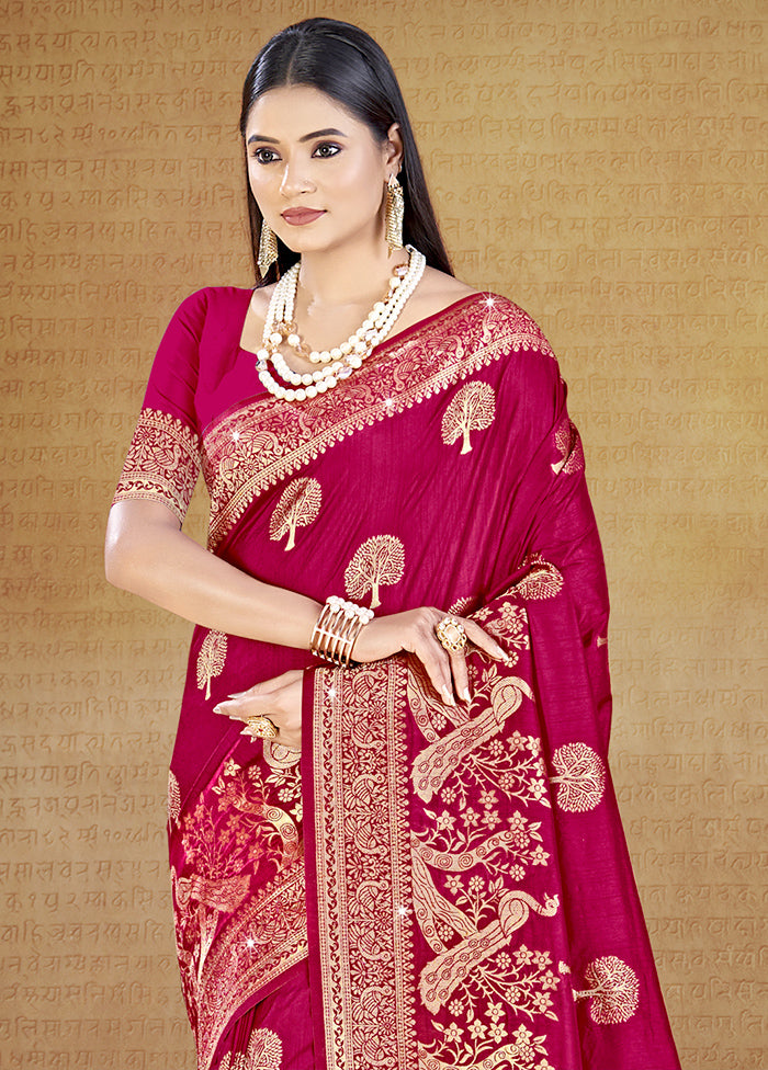 Multicolor Dupion Silk Saree With Blouse Piece