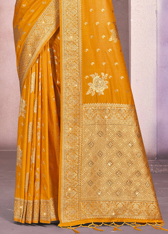 Multicolor Dupion Silk Saree With Blouse Piece