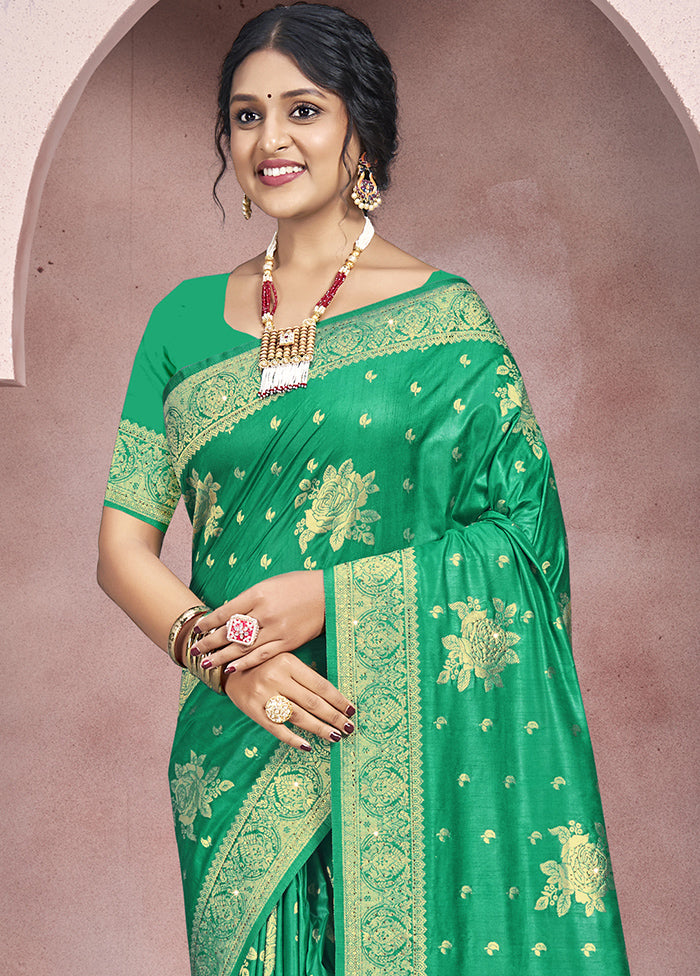 Multicolor Dupion Silk Saree With Blouse Piece