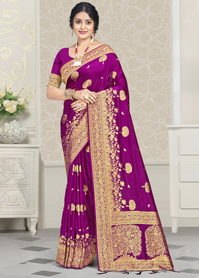 Multicolor Dupion Silk Saree With Blouse Piece